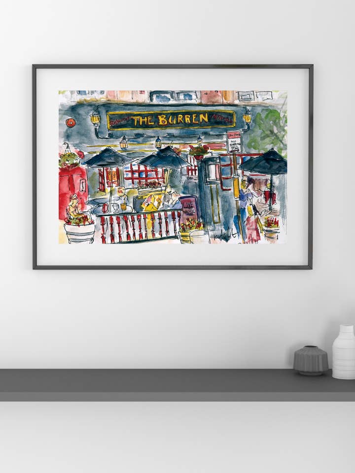 The Burren Watercolor Print – Somerville’s Iconic Irish Pub for wholesale by KEC Paints