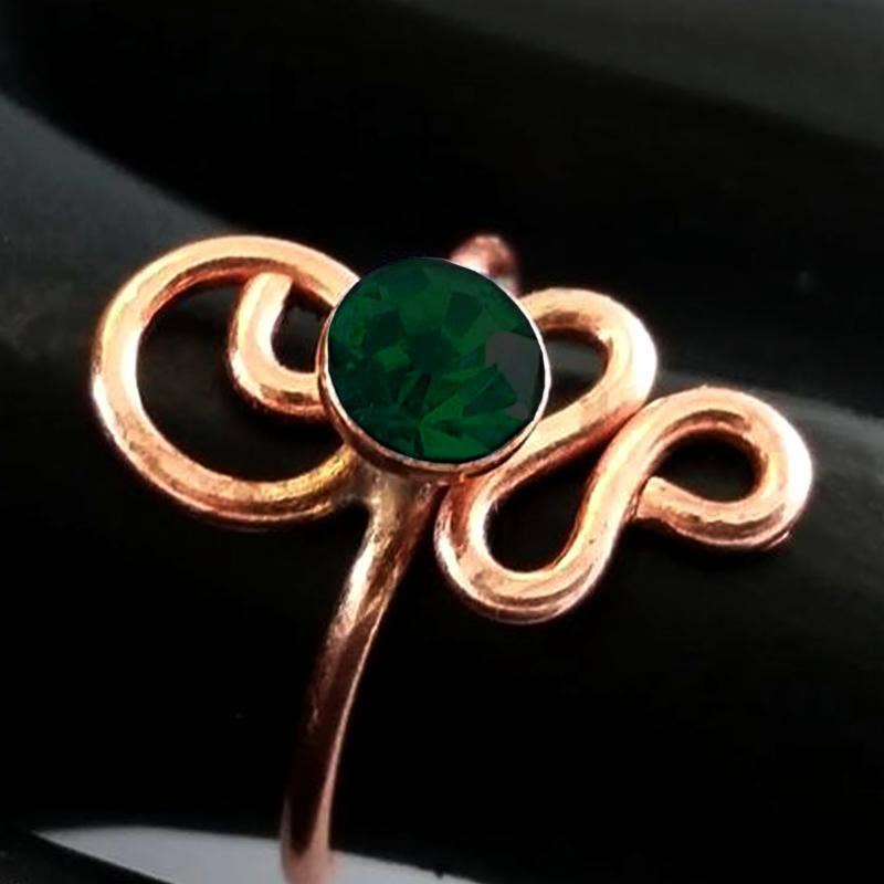 Costello International - Wholesale Cocktail/Statement Ring - Crystal Setting Art Deco Pure Healing Copper Beach Toe Rings1