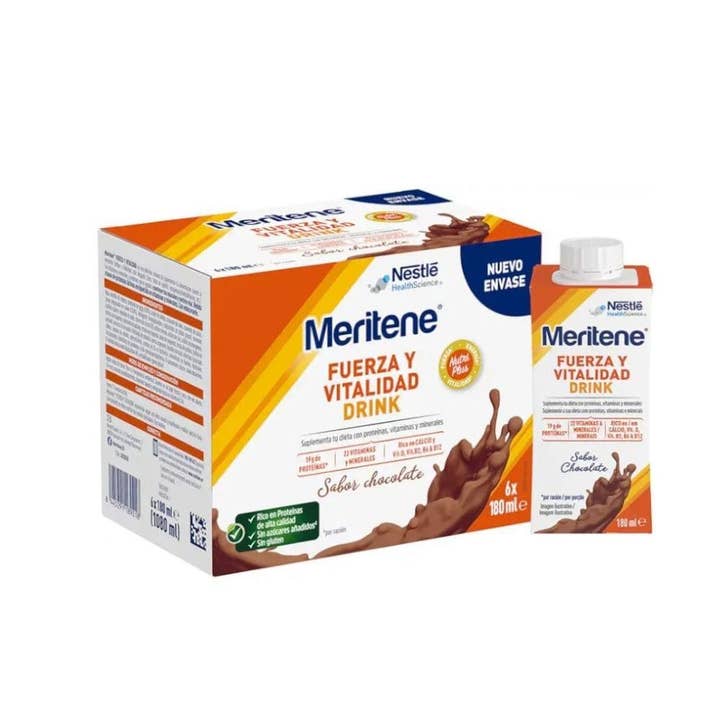 Meritene Drink Kraft und Vitalität Schokolade 6 x 180ml für den Großhandel von BeSam