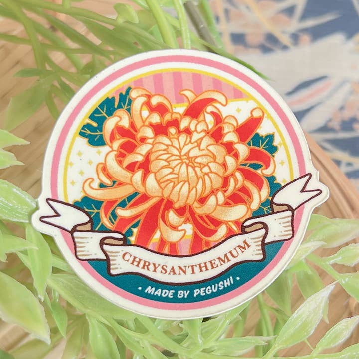 Autocollant Chrysanthème pour la vente par Pegushi