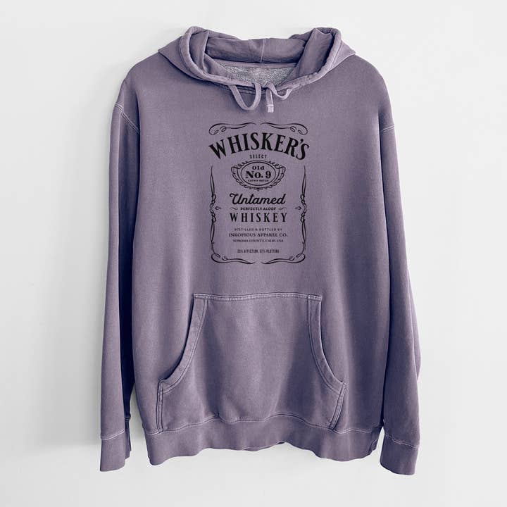 Whisker’s No. 9 – Untamed Whiskey - Unisex Pigment Dyed Hoodie for wholesale by Inkopious