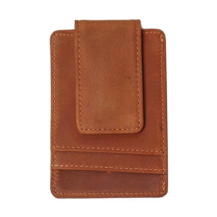 The Walden | Handmade Leather Front Pocket Wallet with Money Clip for wholesale by Steel Horse Leather