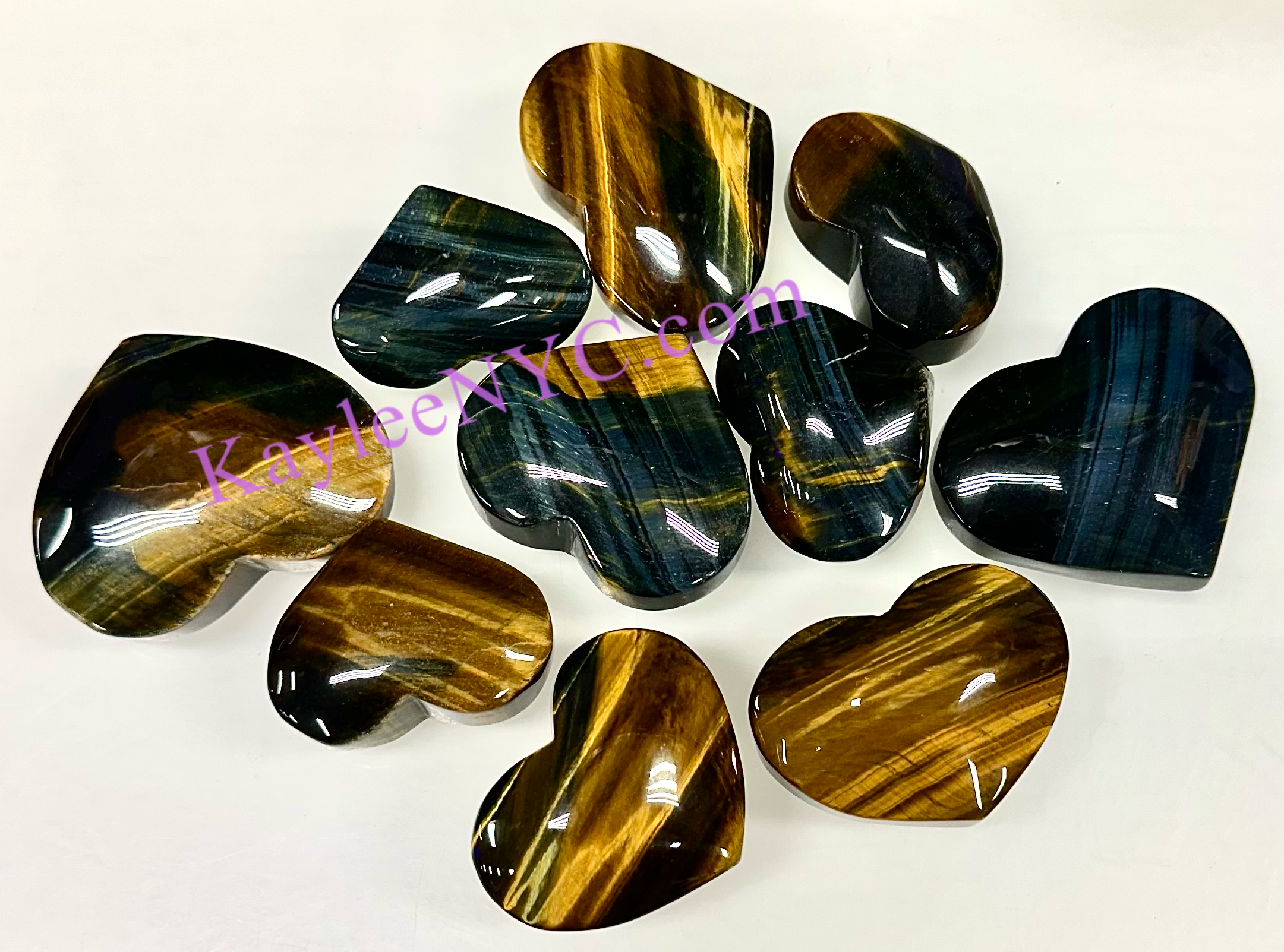 KayleeNYC - Wholesale Spiritual Stone/Crystal - Wholesale Lot 1 lb  Natural Tiger Eye Heart Crystal Healing0
