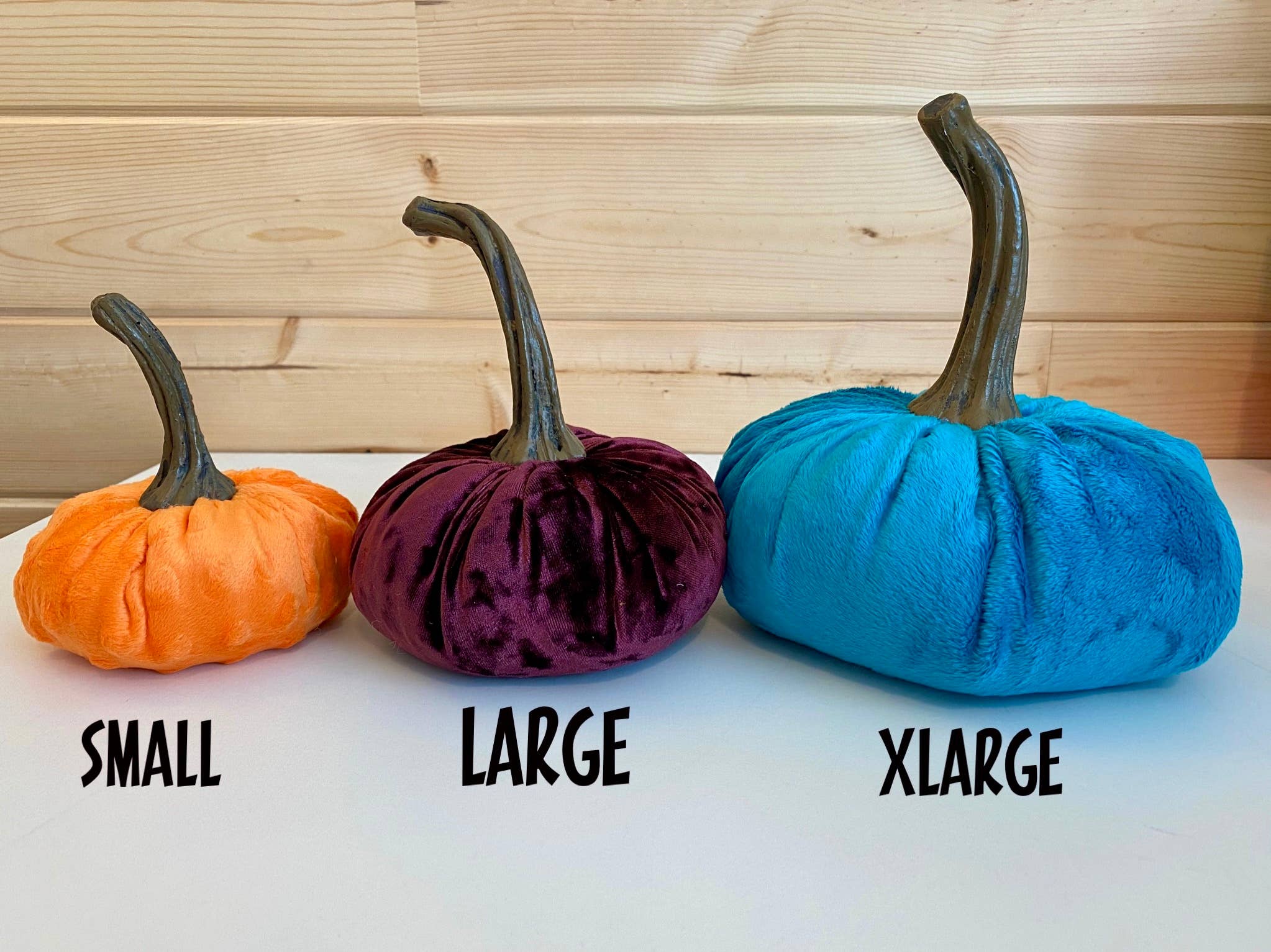 Leanne Bruce Co. - Wholesale Decorative tabletop object - Fabric Pumpkins SMALL Fall to Summer Home Decor Centerpiece 12