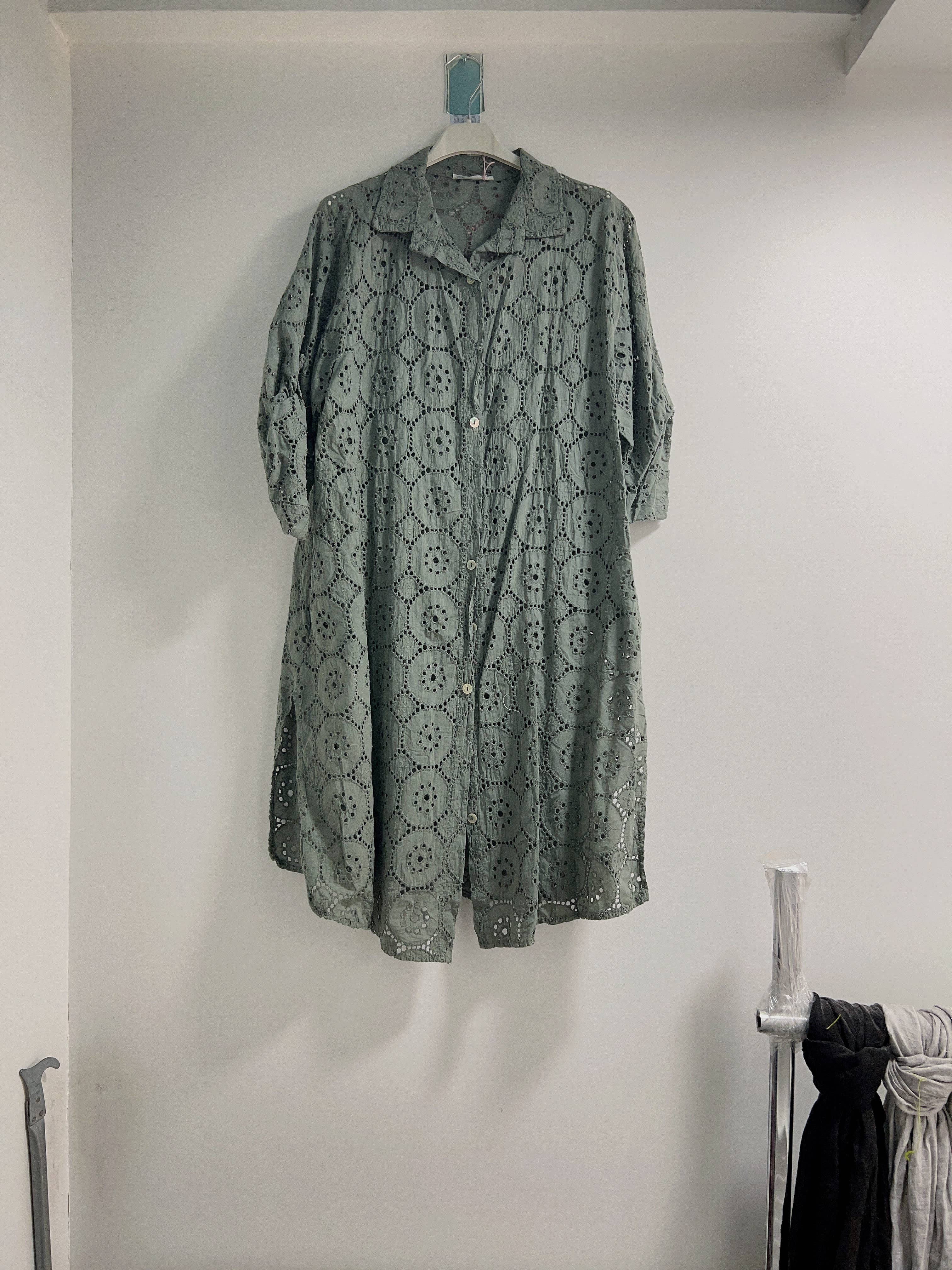 Happy look - Wholesale Dress - Women's - English embroidery shirt dress 0