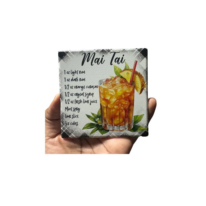 Cocktail Recipe Coasters for wholesale by Nettie Crafts