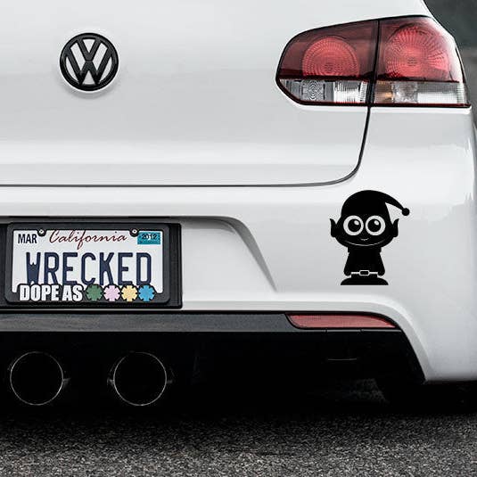 Adorable Elf Bumper Car Sticker for wholesale by WinsterCreations™