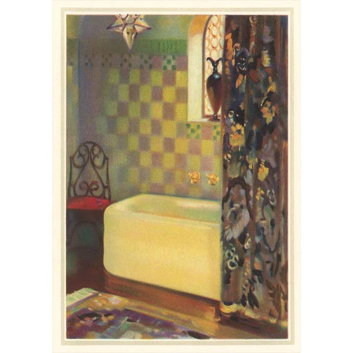 Found Image Press - Wholesale Art Print - Art Print AD-494 Fancy Bathroom