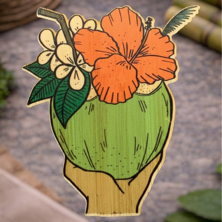 Hawaiian Drink for wholesale by Bamboo Wood Stickers