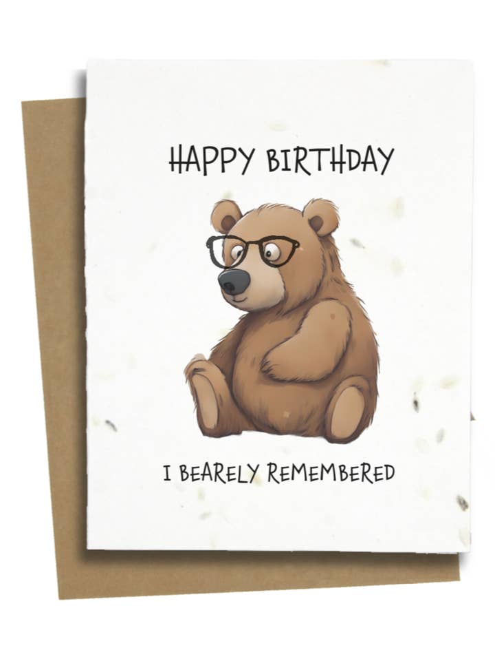 Teddy Bear Birthday Greetings for wholesale by Greet n' Grow Plantable Cards