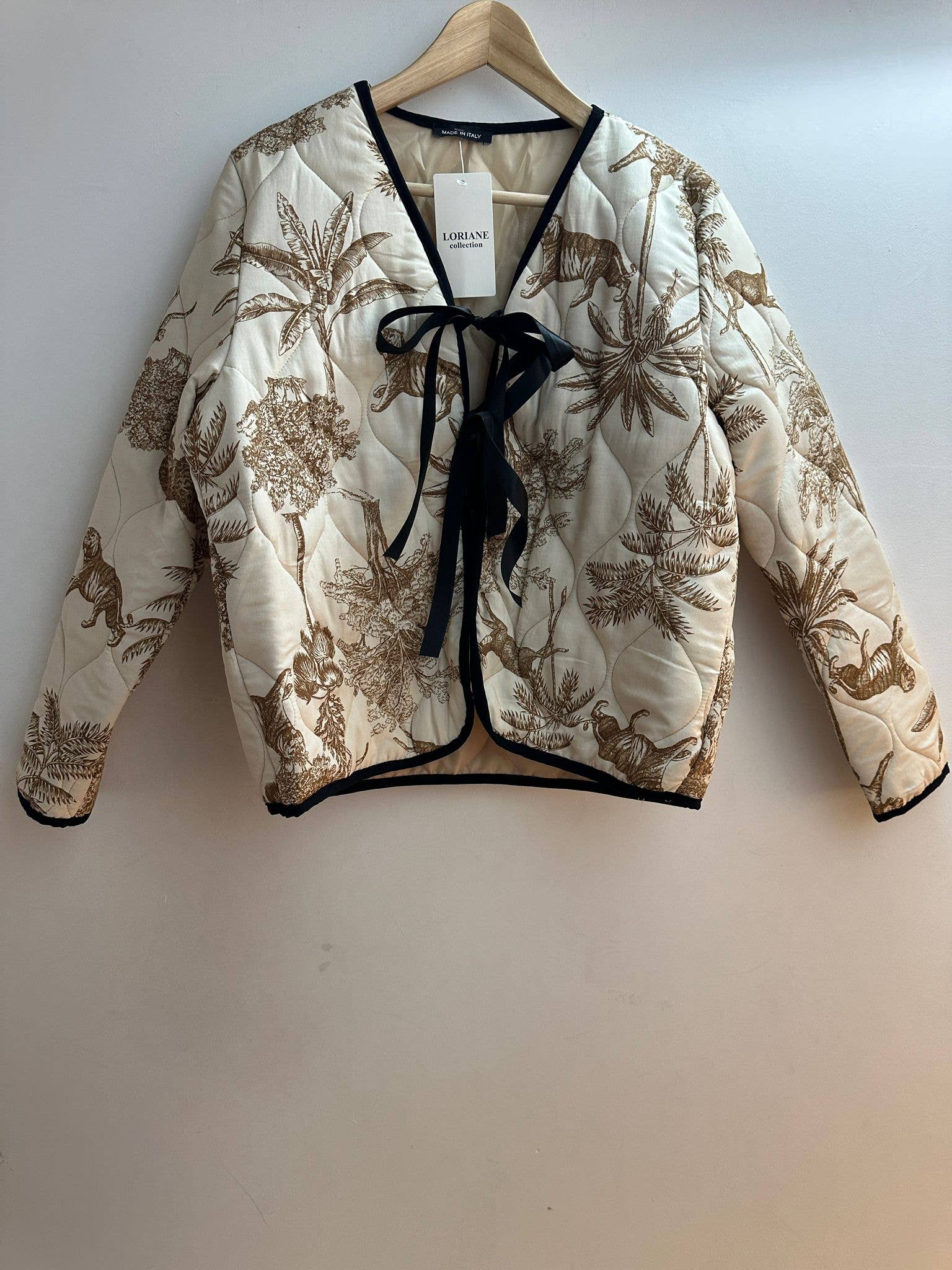 LORIANE – wholesale Jacka - Dam – 24305A tryckt jacka med spets en storlek   0