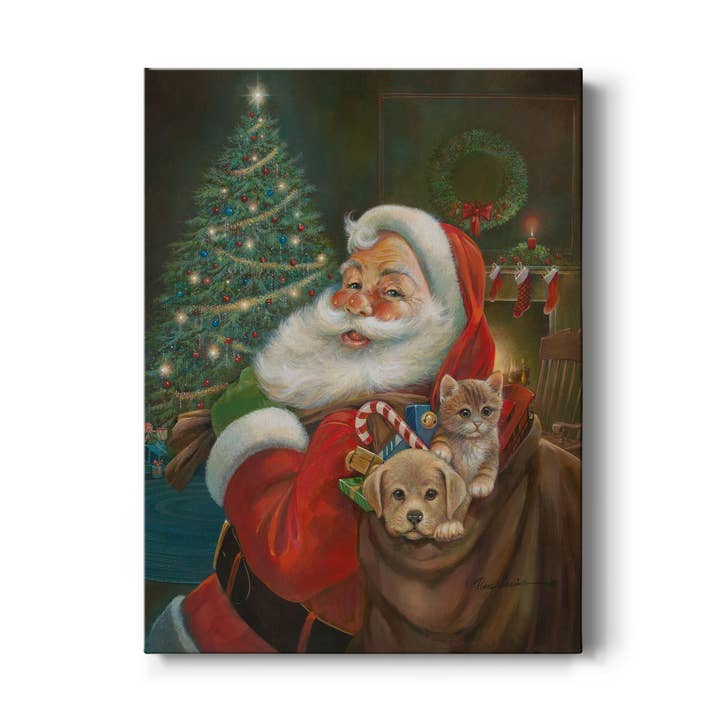 Santa Claus Premium Gallery Wrapped Canvas - Ready to Hang for wholesale by Wexford Home