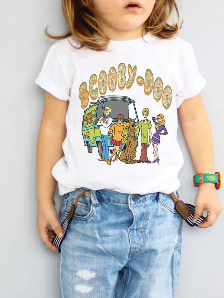 L1120 - SCOOBY-DOO grafisk t-shirt för wholesale av KNOCK ON THE STYLE