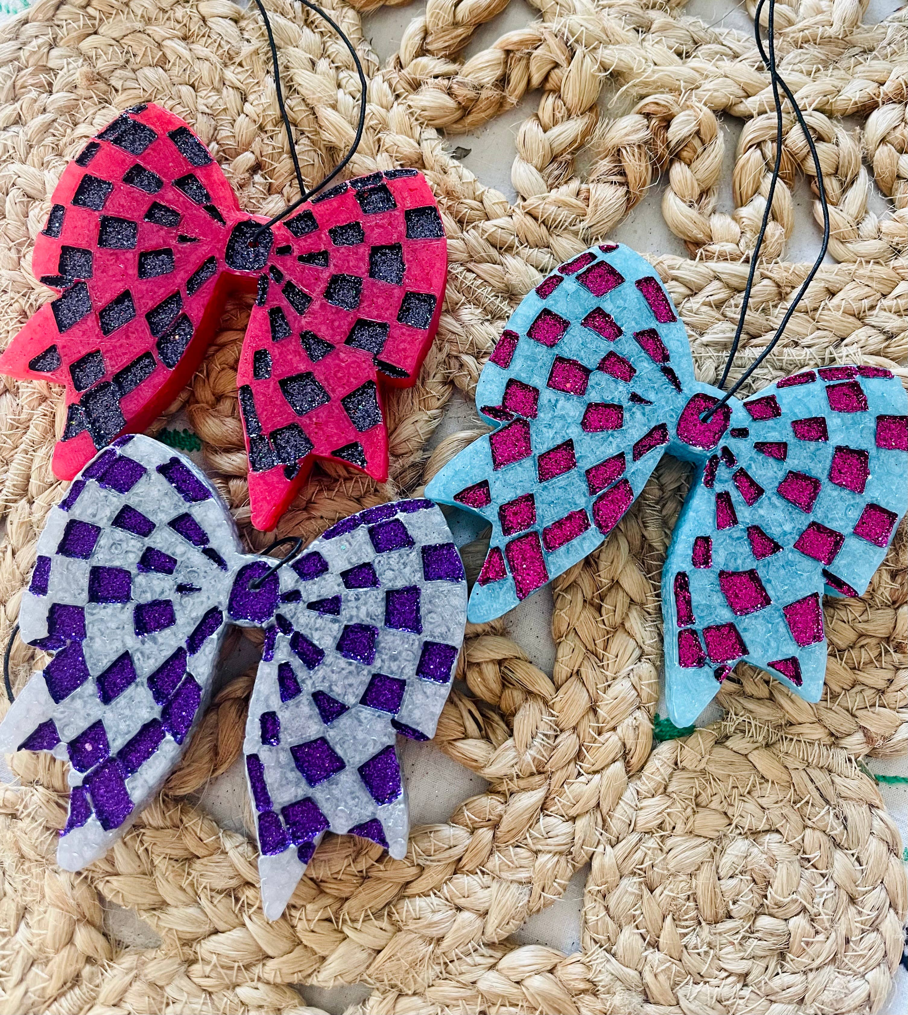 Stay Fresh’ies Air Fresheners - Wholesale Luchtverfrisser voor in de auto - Uniseks - Checkered Bow Car Freshie5