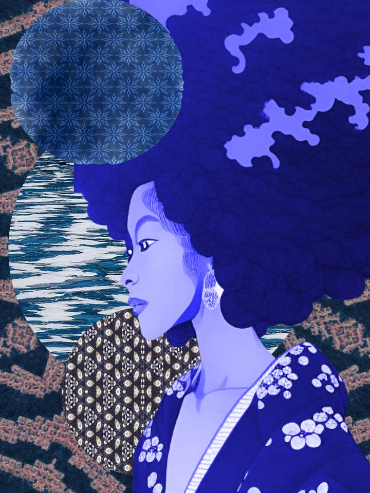 Naomi Collage Art Print for wholesale by Blacartistry