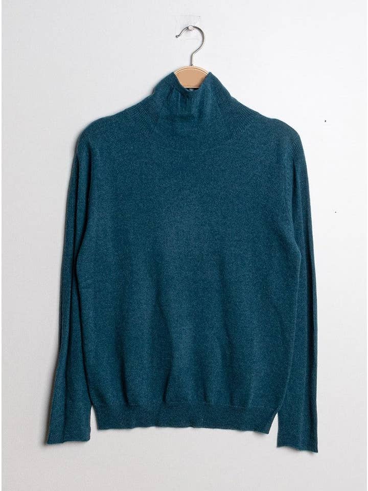 J and W – wholesale Pullovertröja - Dam – Kashmirpolo med hög krage