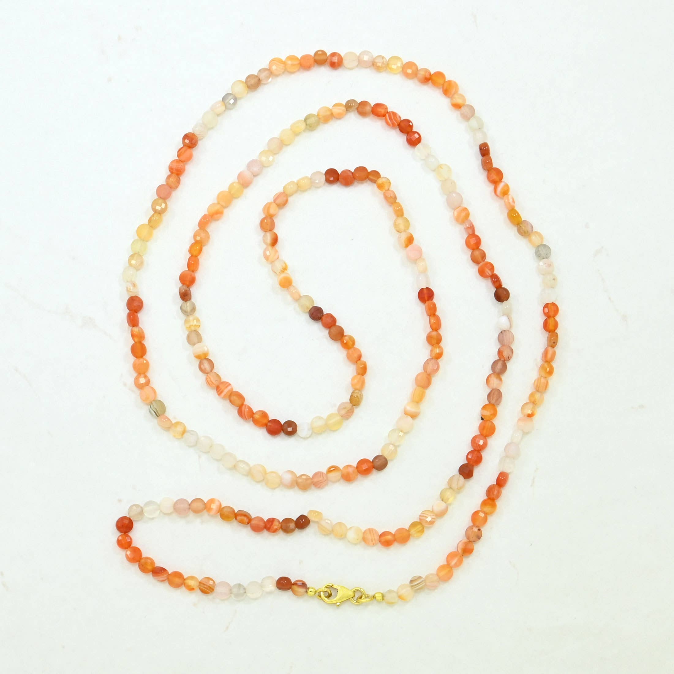 Schmuckoo Berlin - Wholesale Beaded/Pearl Necklace - Long Necklace Silver 925 Gold - Sunstone