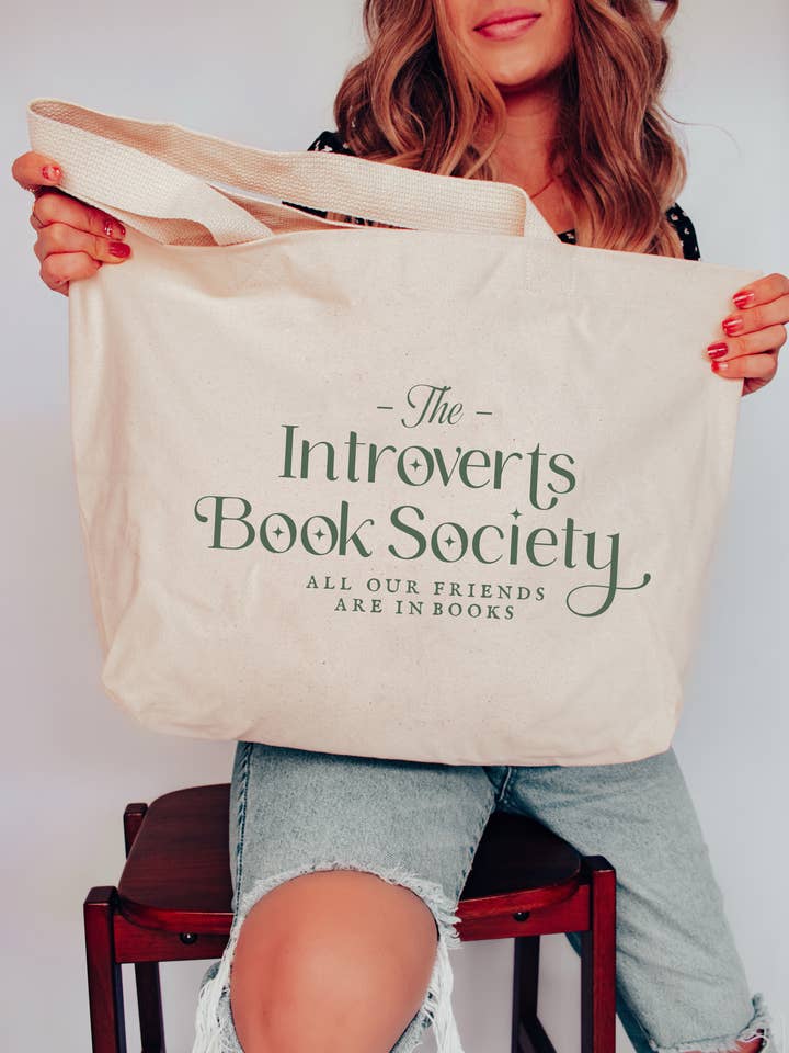 Introvert Book Society Bag for wholesale by Amber Christi Design