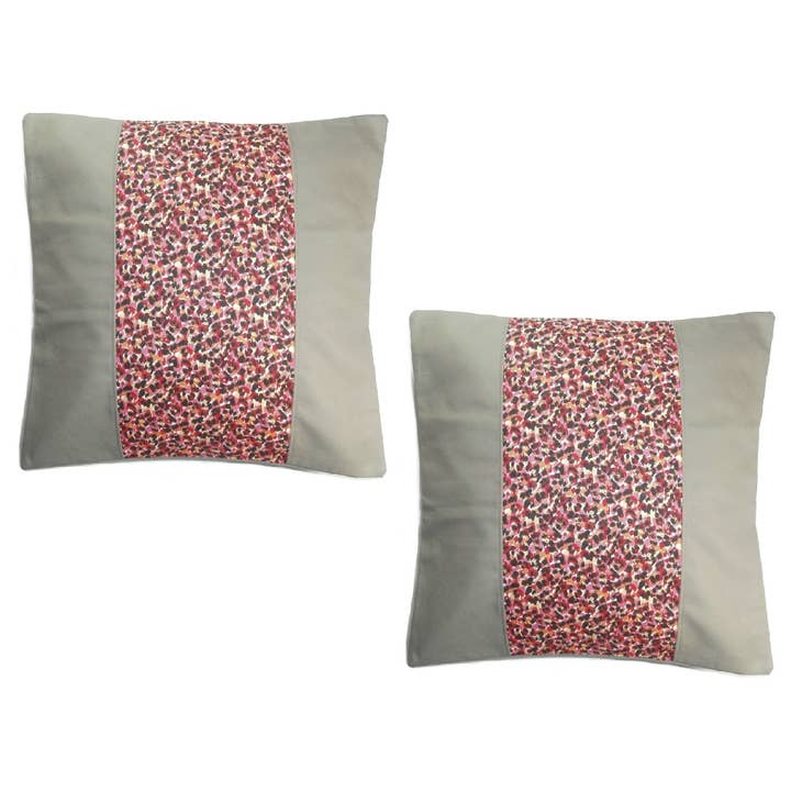 2-Pack Spotted Leopard (18"x18") Two-Tone Cushion Cover Set for wholesale by PRIMA LINEN