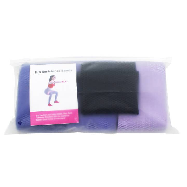 Thick Woven Resistance Band Set Purple for wholesale on Faire4