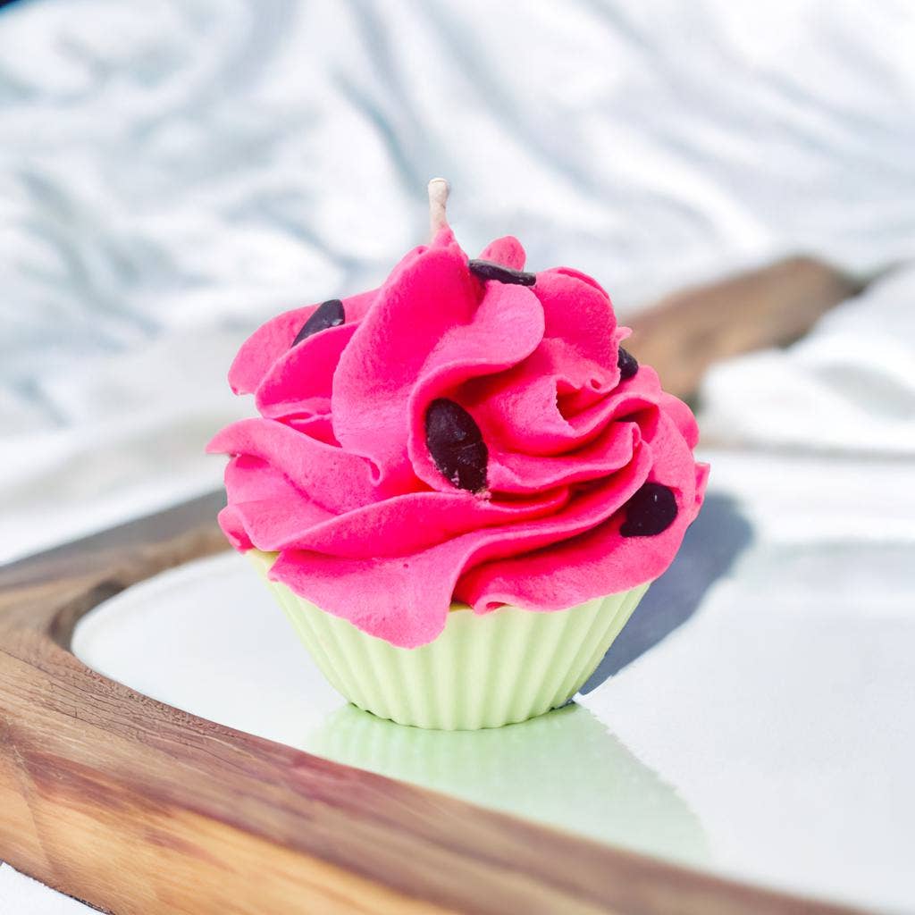 Gorgeous Wreck Design - Wholesale Novelty Candle - Watermelon Cupcake Candle .0