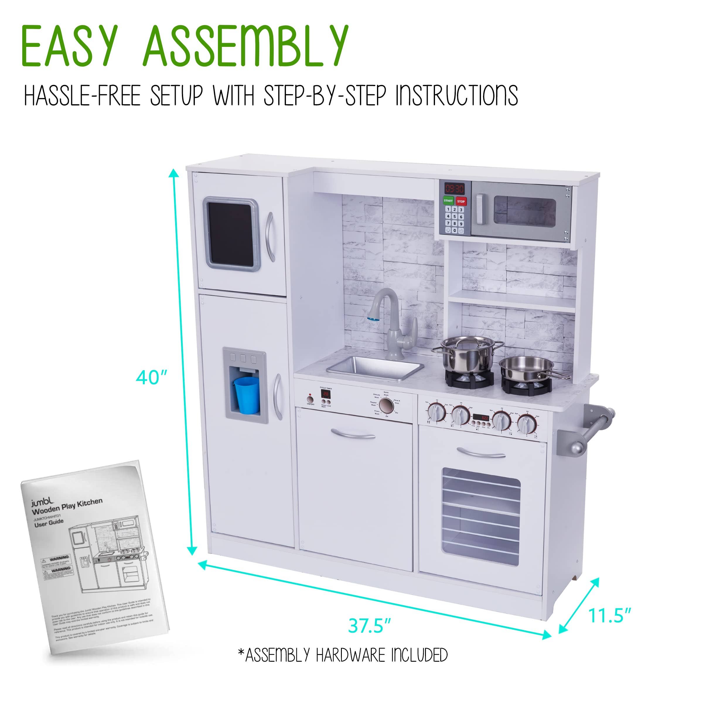 Jumbl - Wholesale Toy Set - Kids - Kids Kitchen Set, Wooden Kitchen Playset with Accesories7