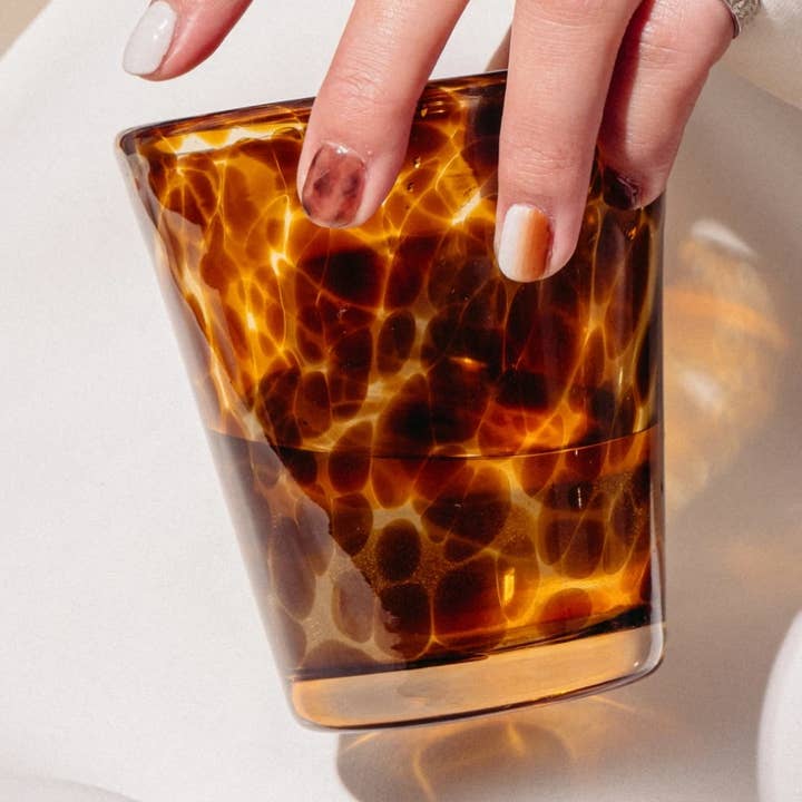 INSPECIAL HOME - Wholesale Drinking Glass/Cup - Handmade Retro Elegant Tortoise Glass Cup Tumbler0