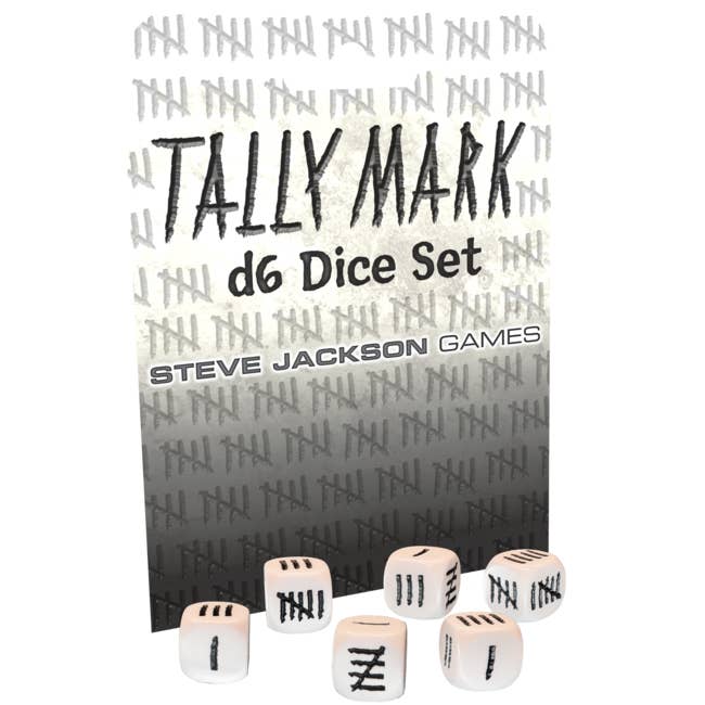 Tally Mark d6 Dice Set for wholesale by Steve Jackson Games