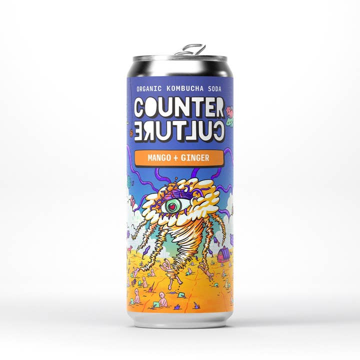 Counter Culture Drinks – wholesale Kombucha – Counter Culture - Mango + Ginger Organic Kombucha Soda 330ml