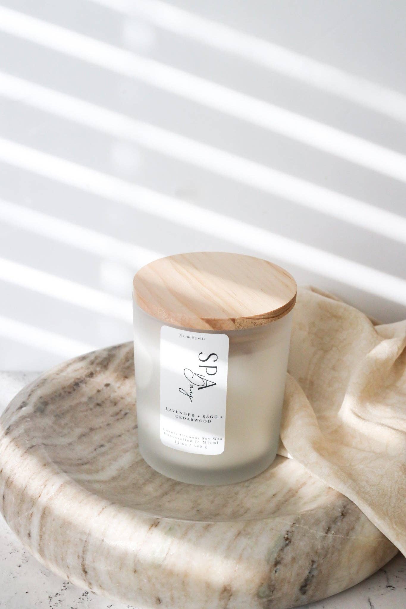 RoomSmells – Großhandel Kerze im Glas / gefüllte Kerze – Spa-Tag - 12 oz Kerze2