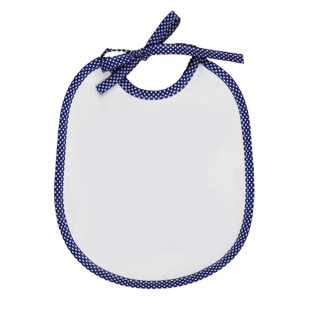 Almatex srl - Wholesale Slabbetje - Baby - Slabbetje VOOR SUBLIMATIE afm. 20x24 met linten en stippen biaisband4