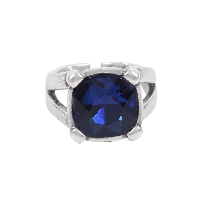 Handmade Crystal Brass Ring - 6842 for wholesale by Chanour