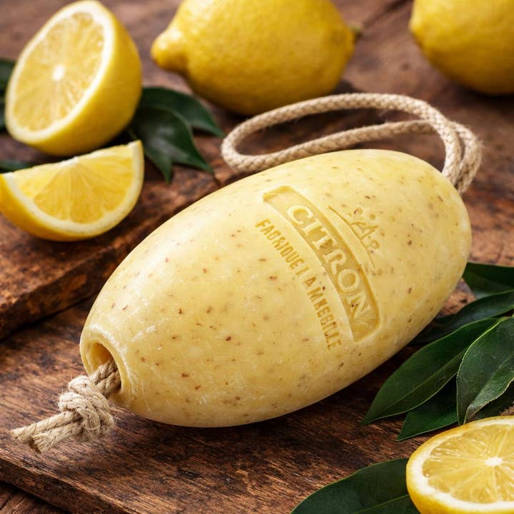 Wall Mounted Rotating French Soap - Lemon for wholesale by French Soap Wholesale