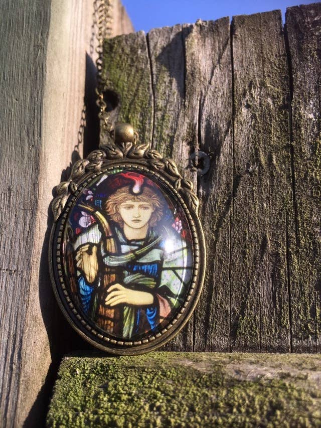 Colgante ángel del músico ángel William Morris para venta al por mayor de Elysium Pendants