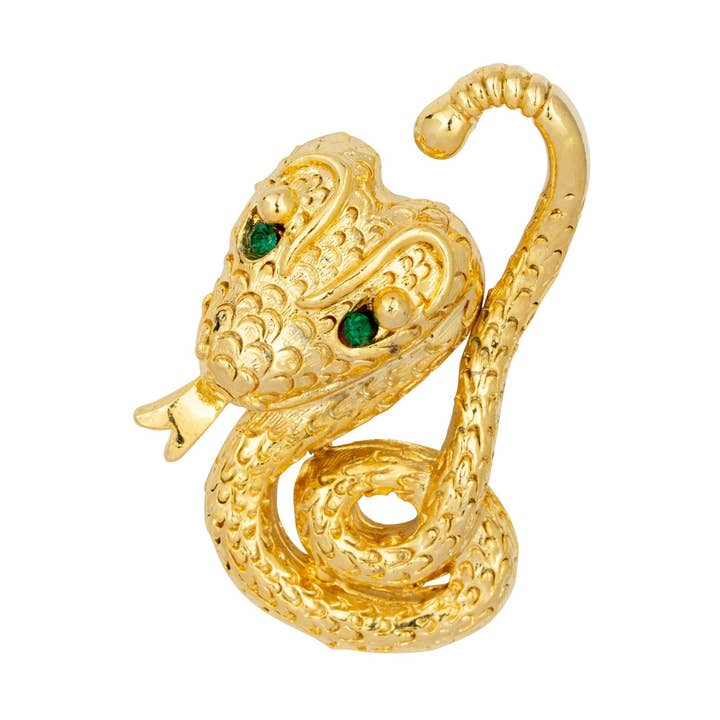Broche Vintage de Serpiente Dorada para venta al por mayor de Gold Trip