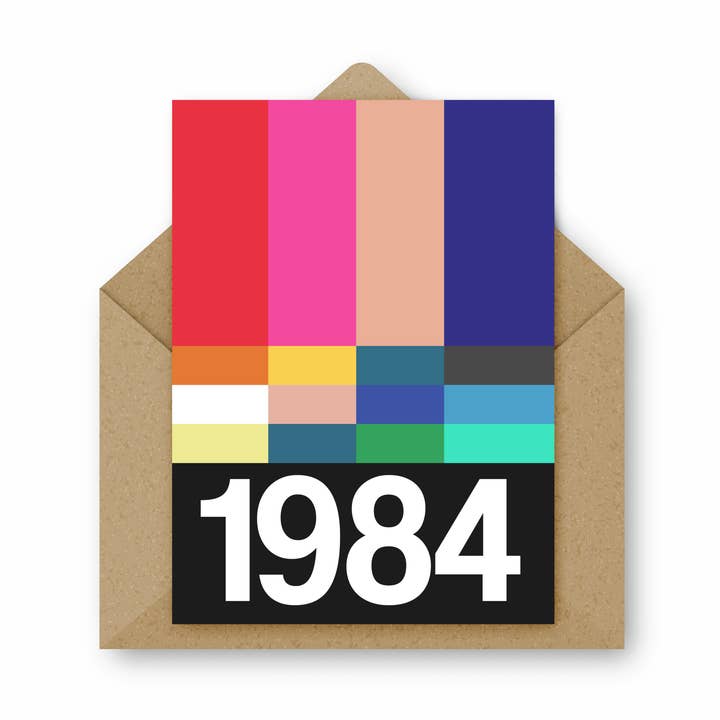 Retro TV Card & Print in Years 1960-2024 for wholesale by Frances Collett