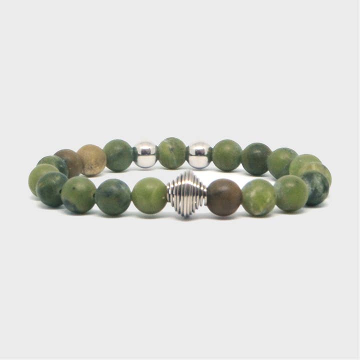 Grøn Jade Stone Perle Armbånd for engroshandel hos Mâle Fringué