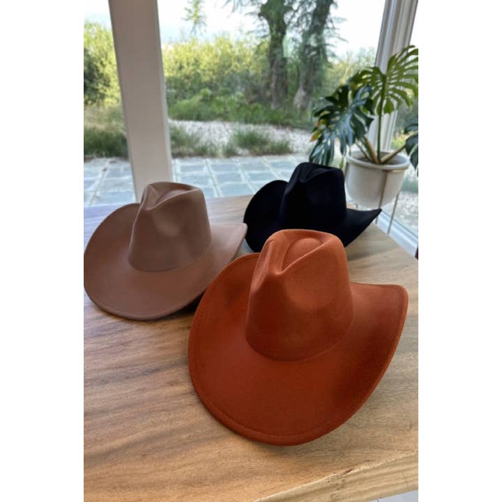 One and Only Accessories - Vente Chapeau de cowboy – femme - CHAPEAU DE COWBOY EN FEUTRE VÉGÉTALIEN2
