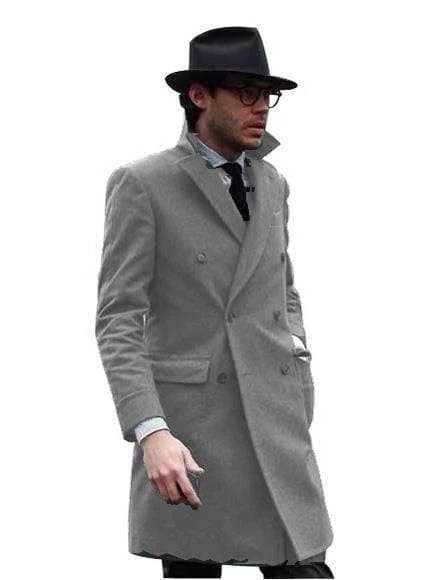 Double Breasted - Three Quarter Coat - Cashmere And Wool Topcoat + Style# Manhattan Tan for wholesale by Alberto Nardoni