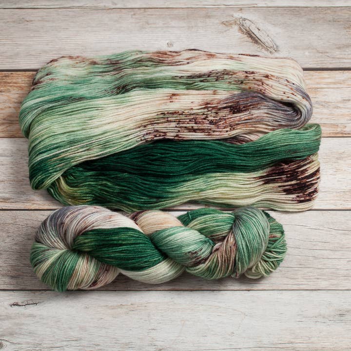 Hand Dyed Yarn in Colorway: Forest Adventure for wholesale by Lauritzen Dyed Fibers