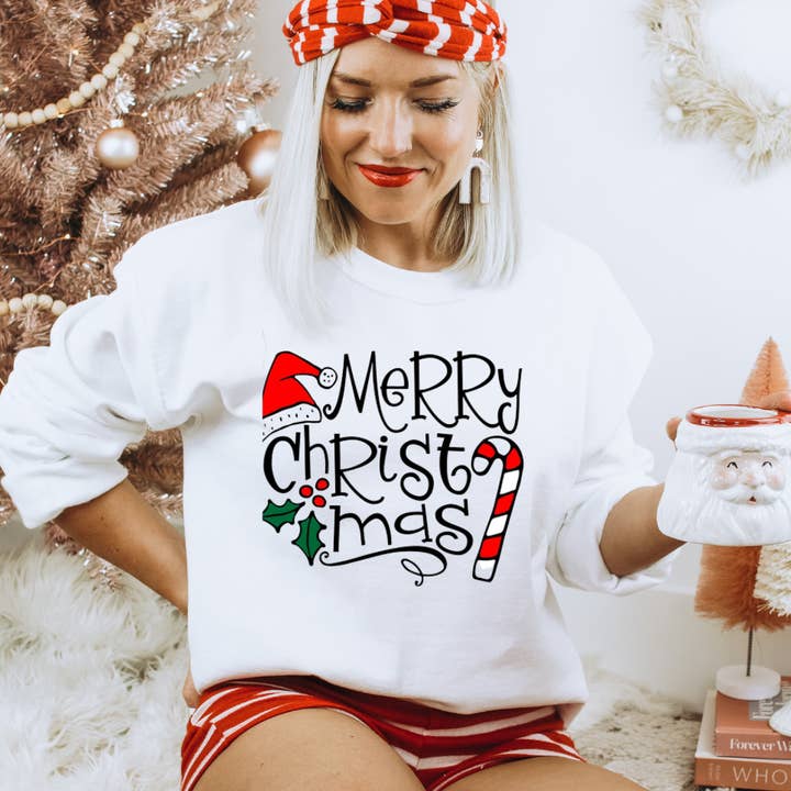 Glædelig Jul Sweatshirt for engroshandel hos Londas Trendy Tees