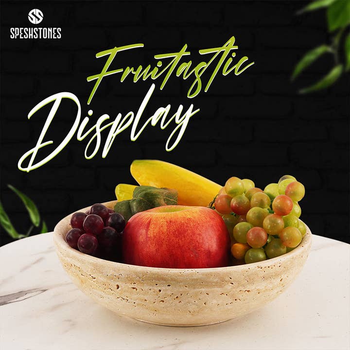 Travertino Bol de Frutas (15 cm/20 cm/25 cm) de venta al por mayor en Faire