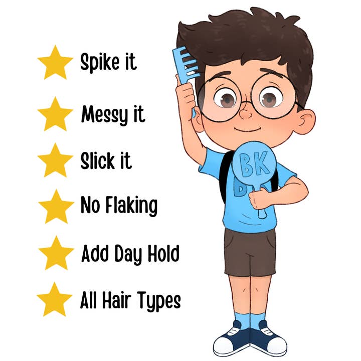 Bonsai Kids Hair Products - Wholesale Hair Styling Gel/Mousse - Kids & Toddlers Gel Wax 3.5 oz For Fast and Easy Styling - A