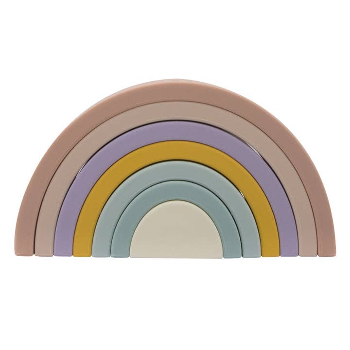 Silicone Rainbow Stacker Multi Blush for wholesale by Living Textiles