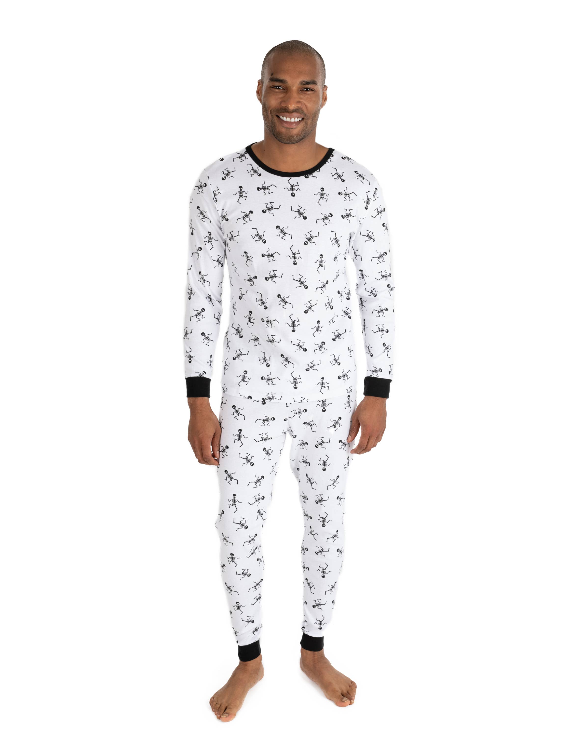 Leveret Pajamas - Wholesale Sleepwear Set - Men's - Mens Two Piece Cotton Pajamas Print16