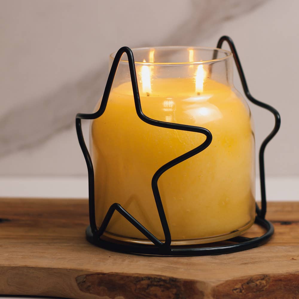 A Cheerful Giver - Wholesale Candle Holder - Star Candle Holder Jar (Black)3