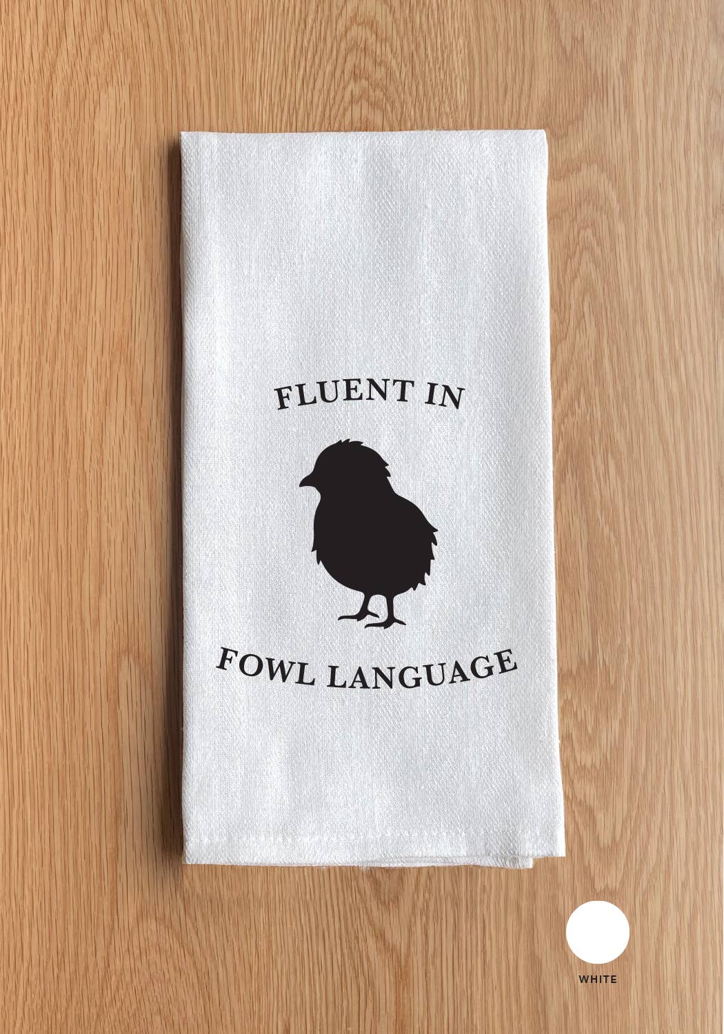 Second Nature by Hand – Engroshandel Viskestykke – Flydende fuglesprog Hvidt køkkenhåndklæde0