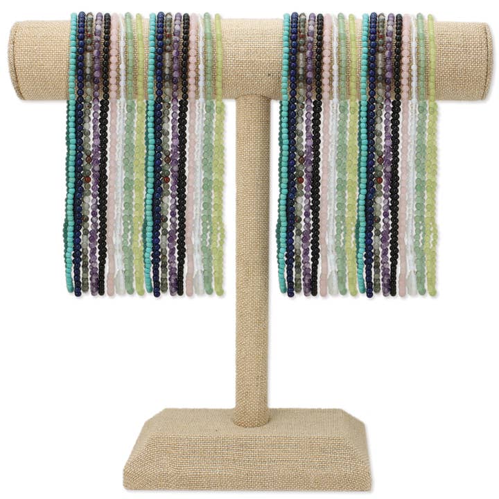 4mm Stone Necklaces Display for wholesale by ZAD