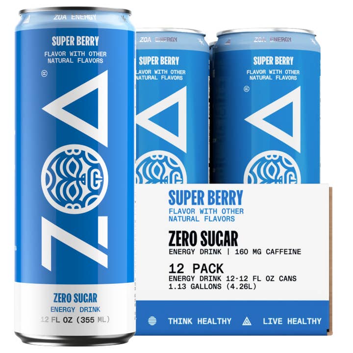 Zoa Energy Drink Super Berry 12/12OZ Dosen für den Großhandel von L&F Universal Goods