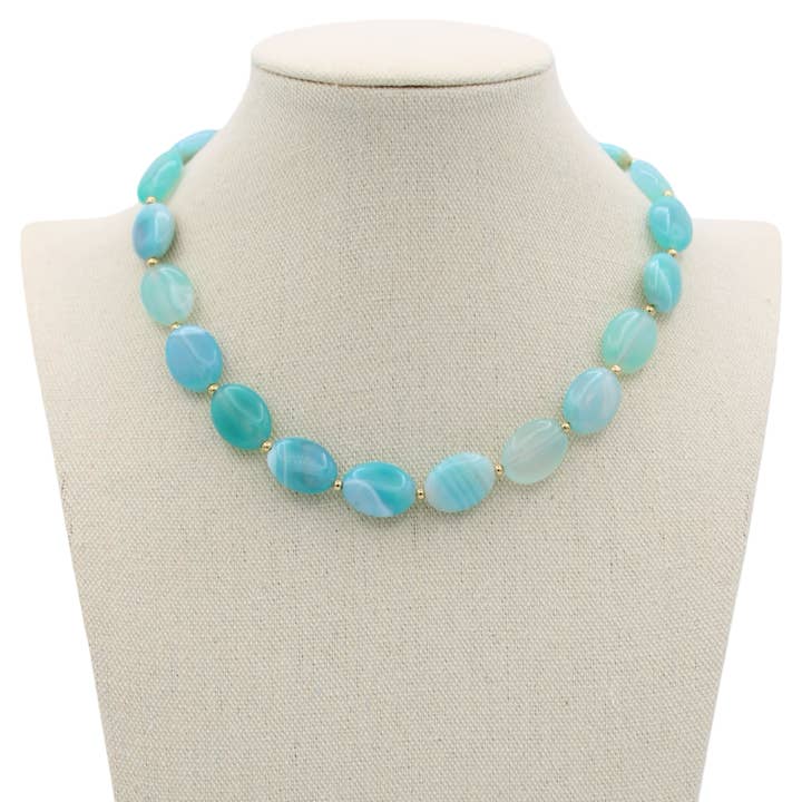 Calm Waters Necklace, 16" for wholesale by Traci's Beads